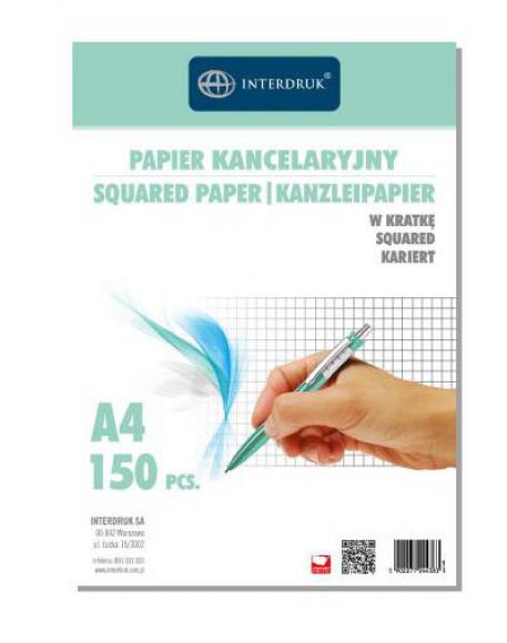 Papier kancelaryjny w kratkę, A4, 60 g, 150 kartek