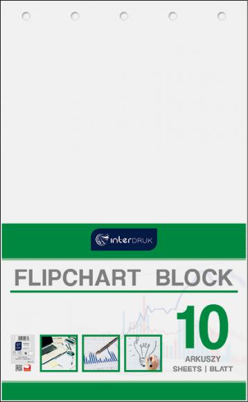 Blok do flipchartów, gładki, 10 arkuszy, 640 X 1000 mm