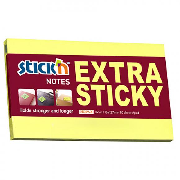 Notes samoprzylepny STICKY 76x127mm żółty neon 90k