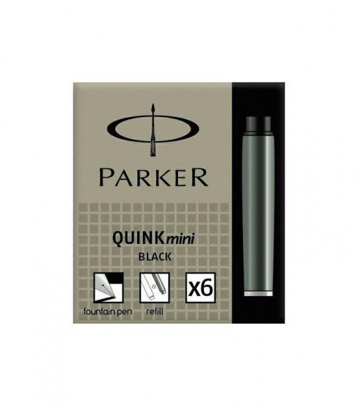 PARKER NABOJE Z ATRAMENTEM QUINK - MINI 6 SZT. CZARNY