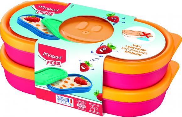 Pudełko lunchowe snack Picnik Concept Kids różowe 2 szt.