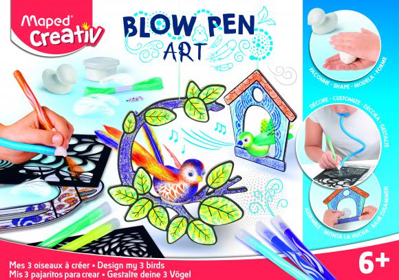 Creativ flamastry dmuchane Blowpen Art Little Birds