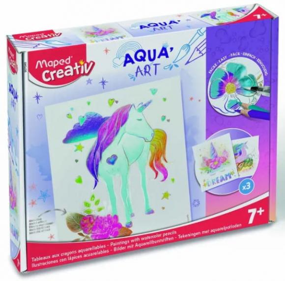 Creativ Aqua Art. obrazy akwarelowe motyw jednorożec