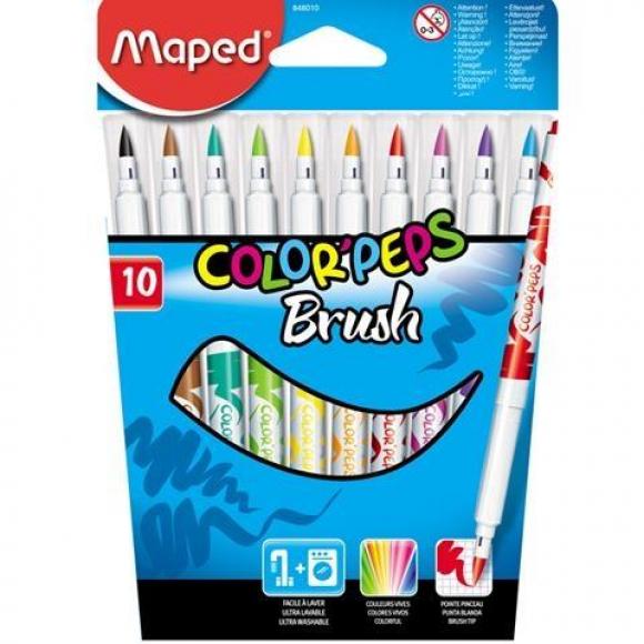 Flamastry Colorpeps brush 10 szt.