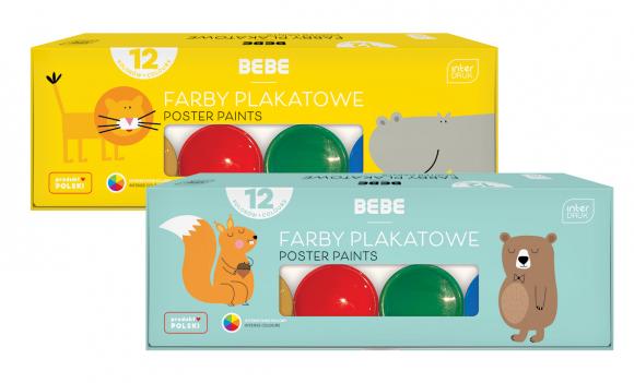 Farby plakatowe 12 x 20 ml BB Kids