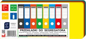 Przekładki do segregatora 240 x 105 mm, 170 g, 50 szt., mix