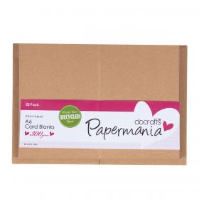 ZESTAW KOPERT I KART A6  PAPERMANIA  RECYCLED KRAFT, 50 SZT.