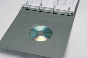 Kieszeń samoprzyl. z klapką na 2 CD/DVD  127X127mm 1 szt.